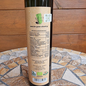 Bio Green Olive Oil Blend -hoher Polyphenolgehalt, ungefiltertes Olivenöl - 0,5l