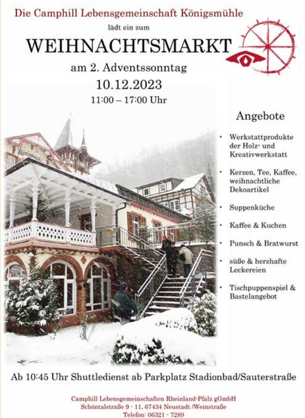 Weihnachtsmarkt der Camphill Lebensgemeinschaft Königsmühle