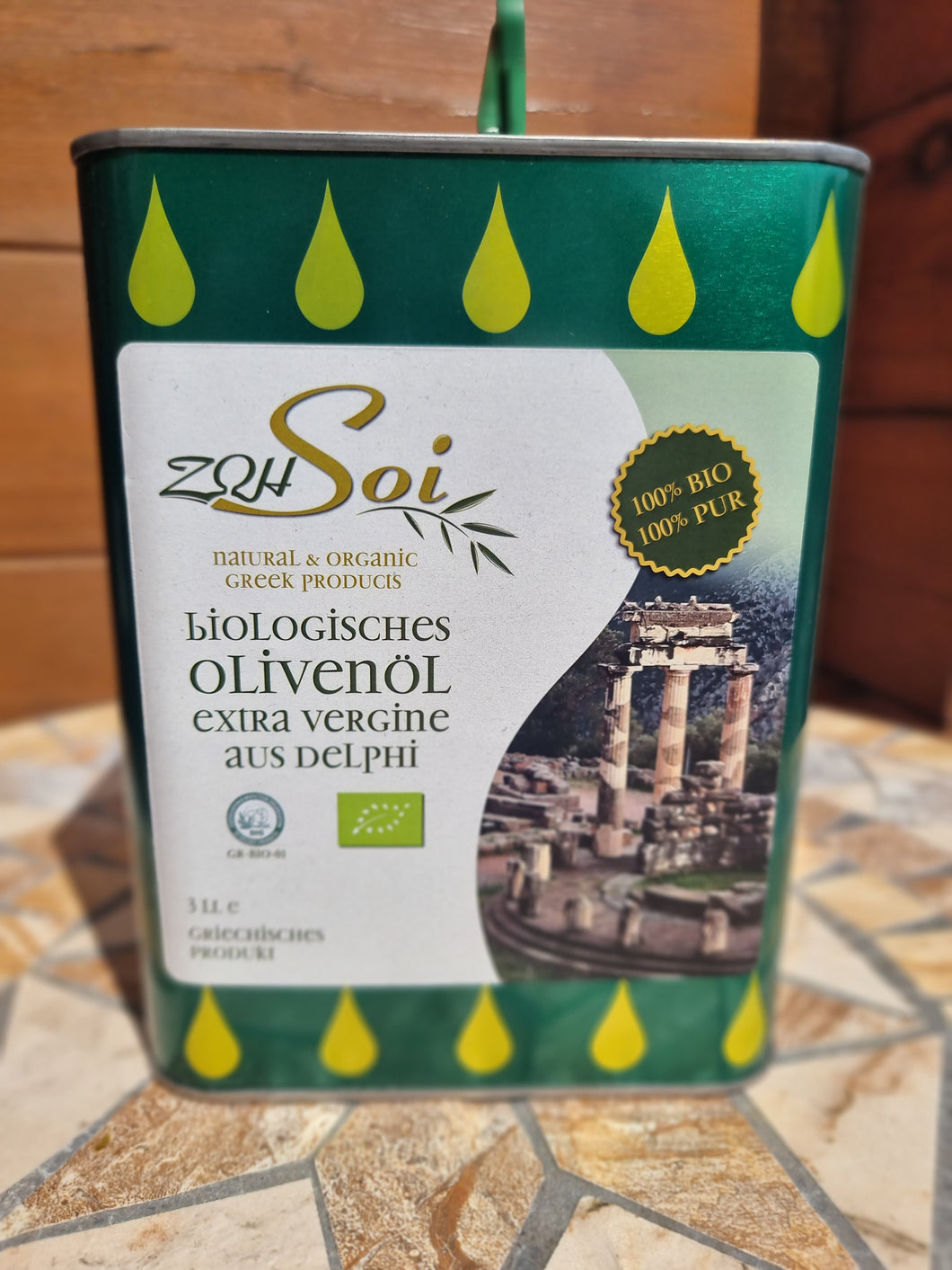 Soi biologisches Olivenöl aus Delphi extra virgin - 3l Kanister
