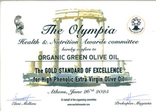 Laden Sie das Bild in den Galerie-Viewer, Bio Green Olive Oil - hoher Polyphenolgehalt, ungefiltertes Olivenöl - 0,5l